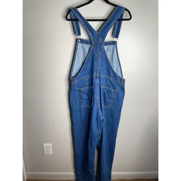 Free People We The Free Ziggy Denim Overalls Blue Denim Size S NEW - Picture 6 of 8